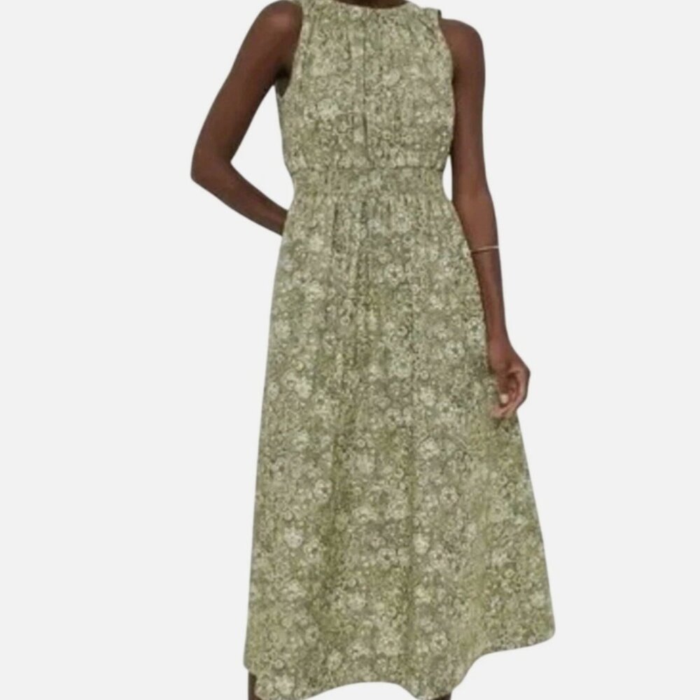 Tuckernuck Bergamot Floral Green Dress - Size S
